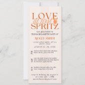 Invitation Love at First Spritz Bachelorette Itinerary (Devant)