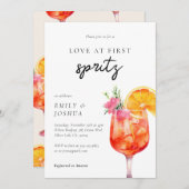 Invitation Love at First Spritz Couples Douche (Devant / Derrière)