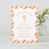Invitation Love at First Spritz Engagement Party Orange Italy (Debout devant)
