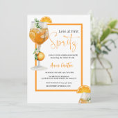 Invitation Love at First Spritz Fête des mariées Cocktail Mod (Debout devant)