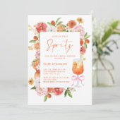 Invitation Love At First Spritz Floral Bridal Shower (Debout devant)