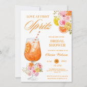 Invitation Love at First Spritz Floral Cocktail Fête des mari (Devant)