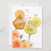 Invitation Love at First Spritz Floral Cocktail Fête des mari (Dos)