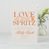 Invitation Love at First Spritz - Fun Orange Bachelorette (Debout devant)