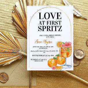 Invitation Love at First Spritz Lemon Cocktail Fête des marié