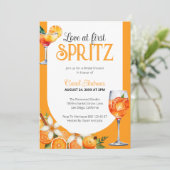 Invitation Love at First Spritz Watercolor Fête des mariées (Debout devant)