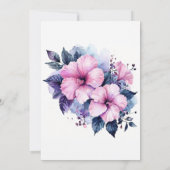 Invitation Love Bloom Bold Hibiscus Fête des mariées tropical (Dos)