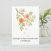 Invitation Love blossoms like spring petals. (Debout devant)