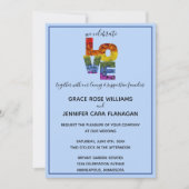 Invitation LOVE Blue Theme Same Mariage Collection (Devant)