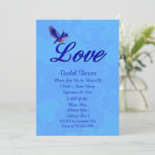 Invitation Love Bluebird Fête des mariées (Debout devant)