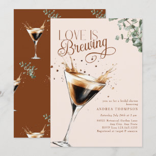 Invitation Love Brewing Espresso Martini FÊTE DES MARIÉ