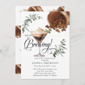 Invitation Love Brewing | Espresso | Martini | FÊTE DES MARIÉ (Devant / Derrière)