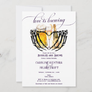 Invitation Love Brewing Gothic Bubbles & Brews Couples Douche