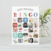 Invitation Love Bugs Party Bingo Card (version 4) (Debout devant)