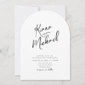 Invitation Love Calligraphy Modèle photo B&W Arch ID940 (Devant)