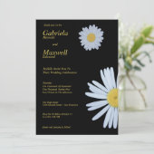 Invitation Love Celebration White Daisy Mariage (Debout devant)