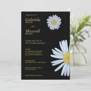 Invitation Love Celebration White Daisy Mariage