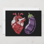 Invitation Love Eggplant Funny Gay pride Humour LGBTQ Plaisan (Devant)