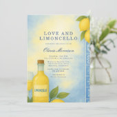 Invitation Love et Limoncello Mariage Italien avec Code QR (Debout devant)