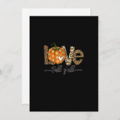 Invitation Love Fall Y'All Empreinte de léopard Citrouille Th (Devant / Derrière)