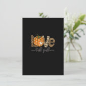 Invitation Love Fall Y'All Empreinte de léopard Citrouille Th (Debout devant)