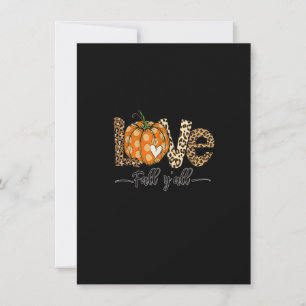 Invitation Love Fall Y'All Empreinte de léopard Citrouille Th