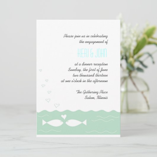 Invitation Love Fish 2 (Debout devant)
