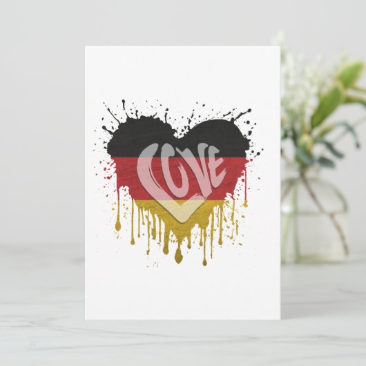 Invitation Love Germany Flag (Debout devant)
