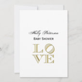 Invitation LOVE Graphic Text - Faux Gold (Devant)