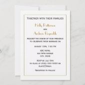 Invitation LOVE Graphic Text - Faux Gold (Dos)