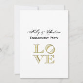 Invitation LOVE Graphic Text - Faux Gold (Devant)