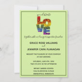 Invitation LOVE Green Theme Same Mariage Collection (Devant)