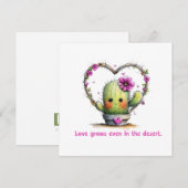 Invitation Love Grows Even in the Desert – Greeting Card (Devant / Derrière)