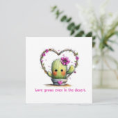 Invitation Love Grows Even in the Desert – Greeting Card (Debout devant)