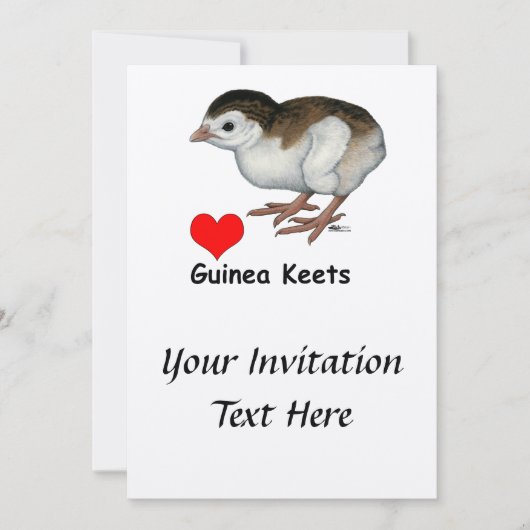 Invitation Love Guinée Keets (Devant)