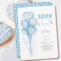 Love Heart Balloons Aquarelle Baby shower
