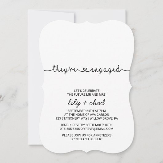 Invitation Love Hearts (Devant)