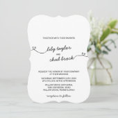 Invitation Love Hearts Mariage (Debout devant)