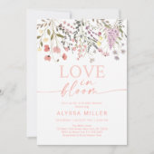 Invitation Love In Bloom Boho Fleur sauvage Fête des mariées (Devant)