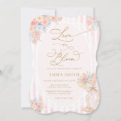 Invitation Love in Bloom Bow Champagne Bridal Shower (Devant)