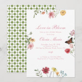 Invitation Love in Bloom Bridal Shower (Devant / Derrière)