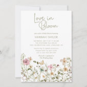 Invitation Love In Bloom Fleur sauvage Fête des mariées (Devant)