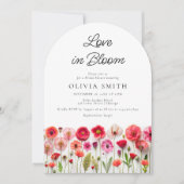 Invitation Love In Bloom Fleur sauvage Fête des mariées (Devant)