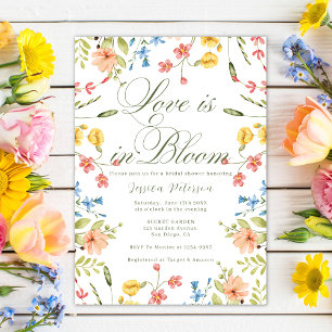 Invitation Love In Bloom Fleur sauvage Garden Fête des mariée