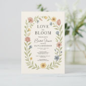 Invitation Love In Bloom Floral Bridal Shower (Debout devant)