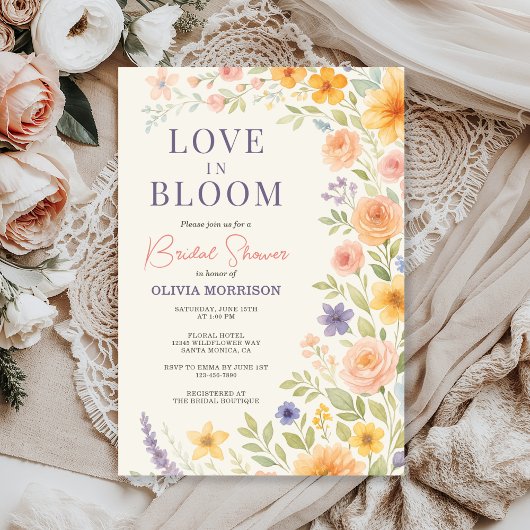 Invitation Love In Bloom Floral Bridal Shower