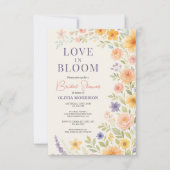 Invitation Love In Bloom Floral QR Code Bridal Shower (Devant)