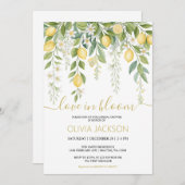 Invitation Love in Bloom | Lemon Blossom Bridal Shower (Devant / Derrière)