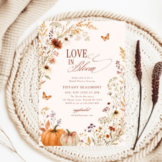 Invitation Love In Bloom Noeud Papillon Fleur Fête de Mariage