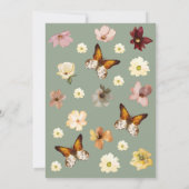 Invitation Love In Bloom Sage Green Fleur sauvage Fête des ma (Dos)